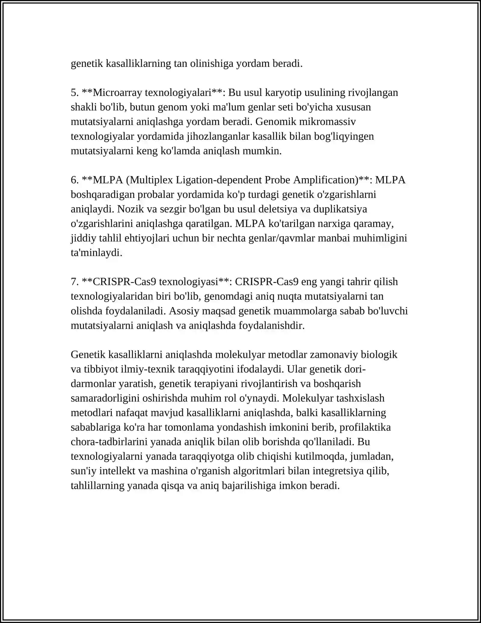 GENETIK XASTALIKLARNING MOLEKULYAR DIAGNOSTIKA ASOSLARI 4