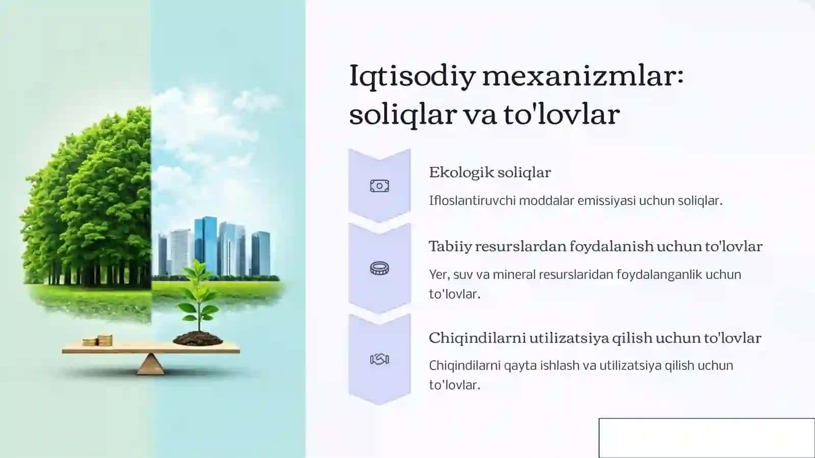 Ekologik siyosat va uni amalga oshirishning iqtisodiy mexanizmi 4