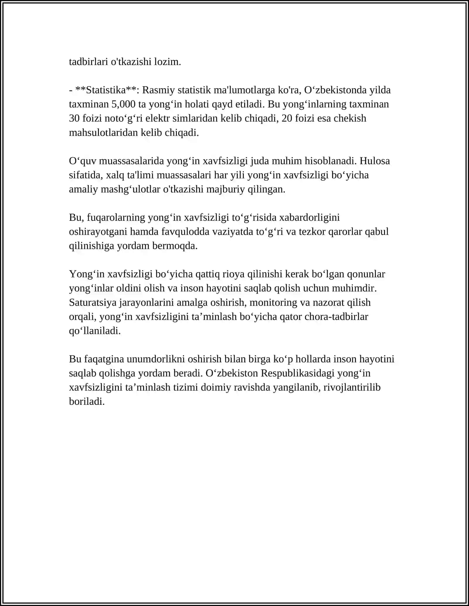 YONG'IN TEXNIK TEKSHIRUVLARI VA PROFILAKTIK KO'RIKLARINI O'TKAZISH TARTIBLARI VA BOSQICHLARI 4