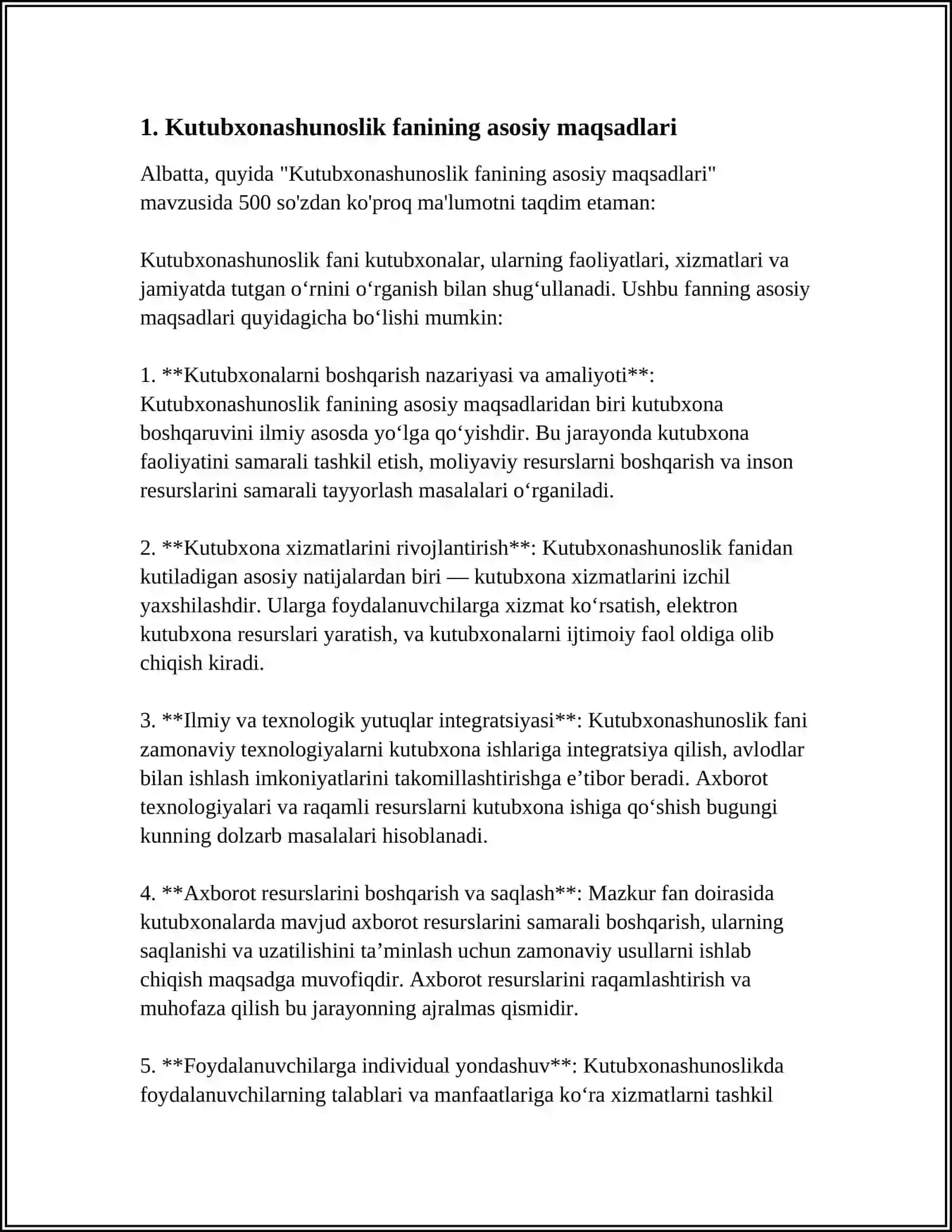 KUTUBXONASHUNOSLIK FANINING VAZIFALARI VA TUZILMALARI 4