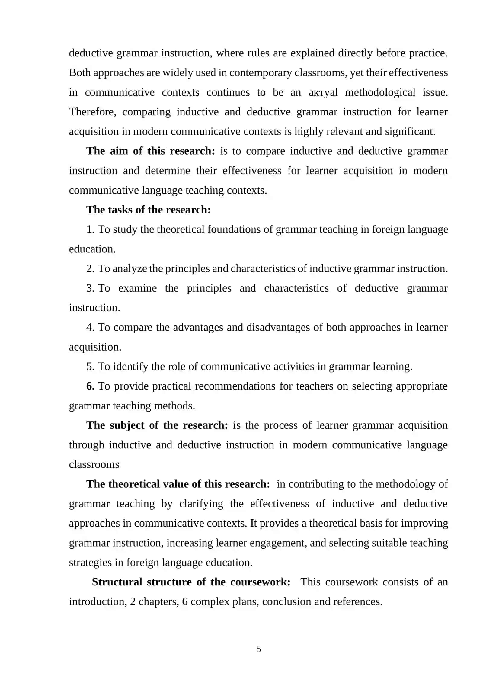 Inductive vs. Deductive Grammar Instruction for Learner Acquisition in Modern Communicative Contexts 4