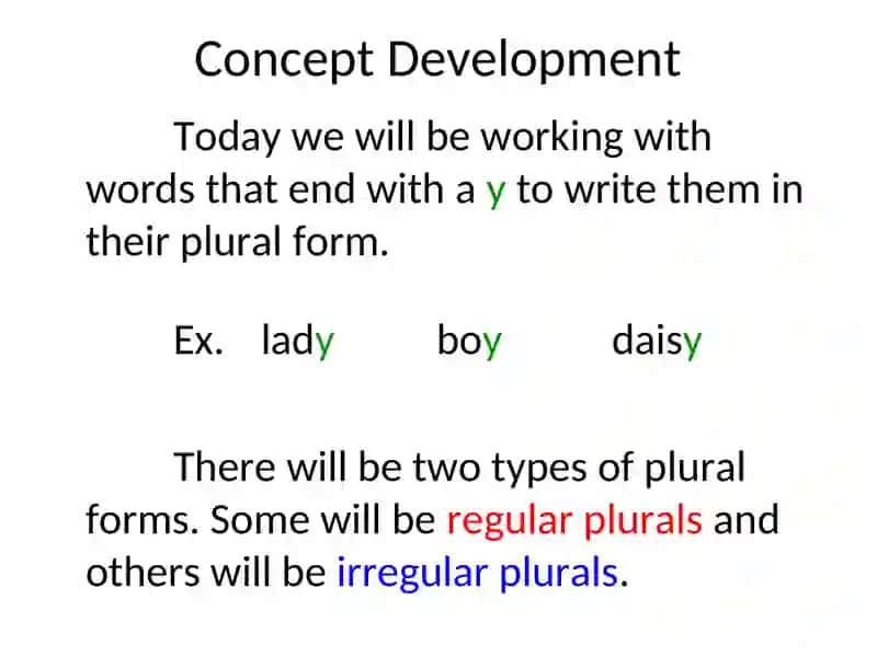 Regular and Irregular Plurals 4
