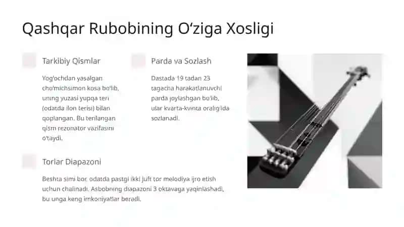 Rubob: Sharqning Qadimiy Torli Cholgʻu Asbobi 4