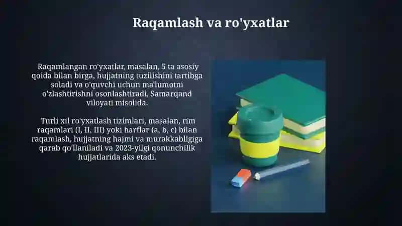 Rasmiylashtirish tamoyillari 4