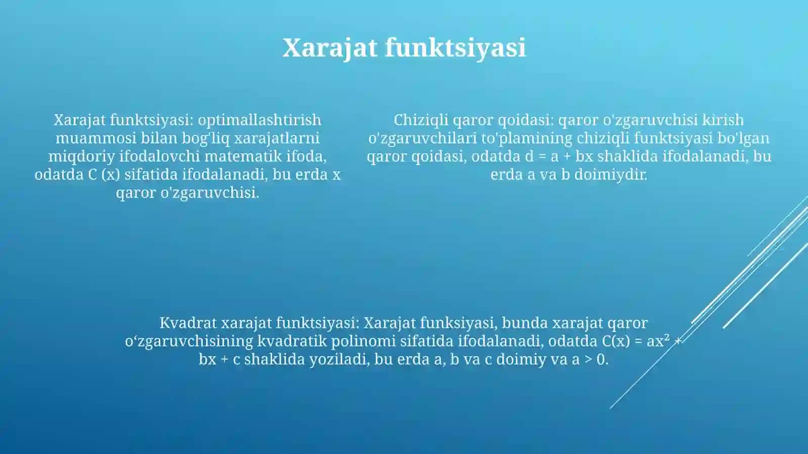 Chiziqli Qaror Qilish Qilish Funksiyasi 4