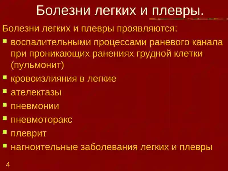 Формирование знаний по особенностям заболеваний внутренних органов в военно-полевых условиях 4