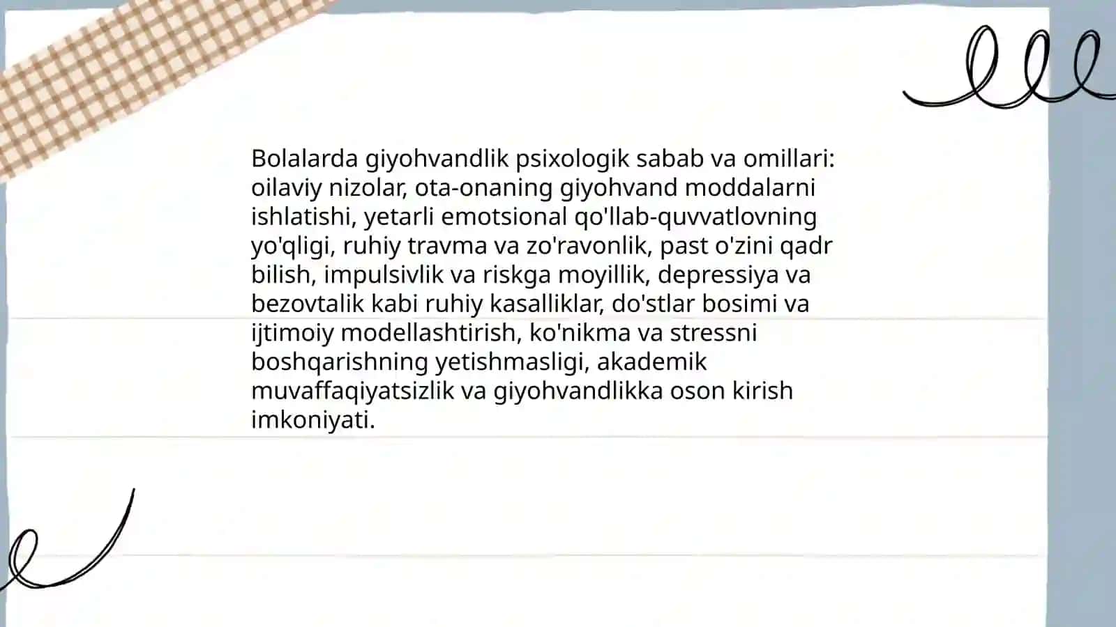 Giyohvandlik bolalar deviant xulq sifatida 4