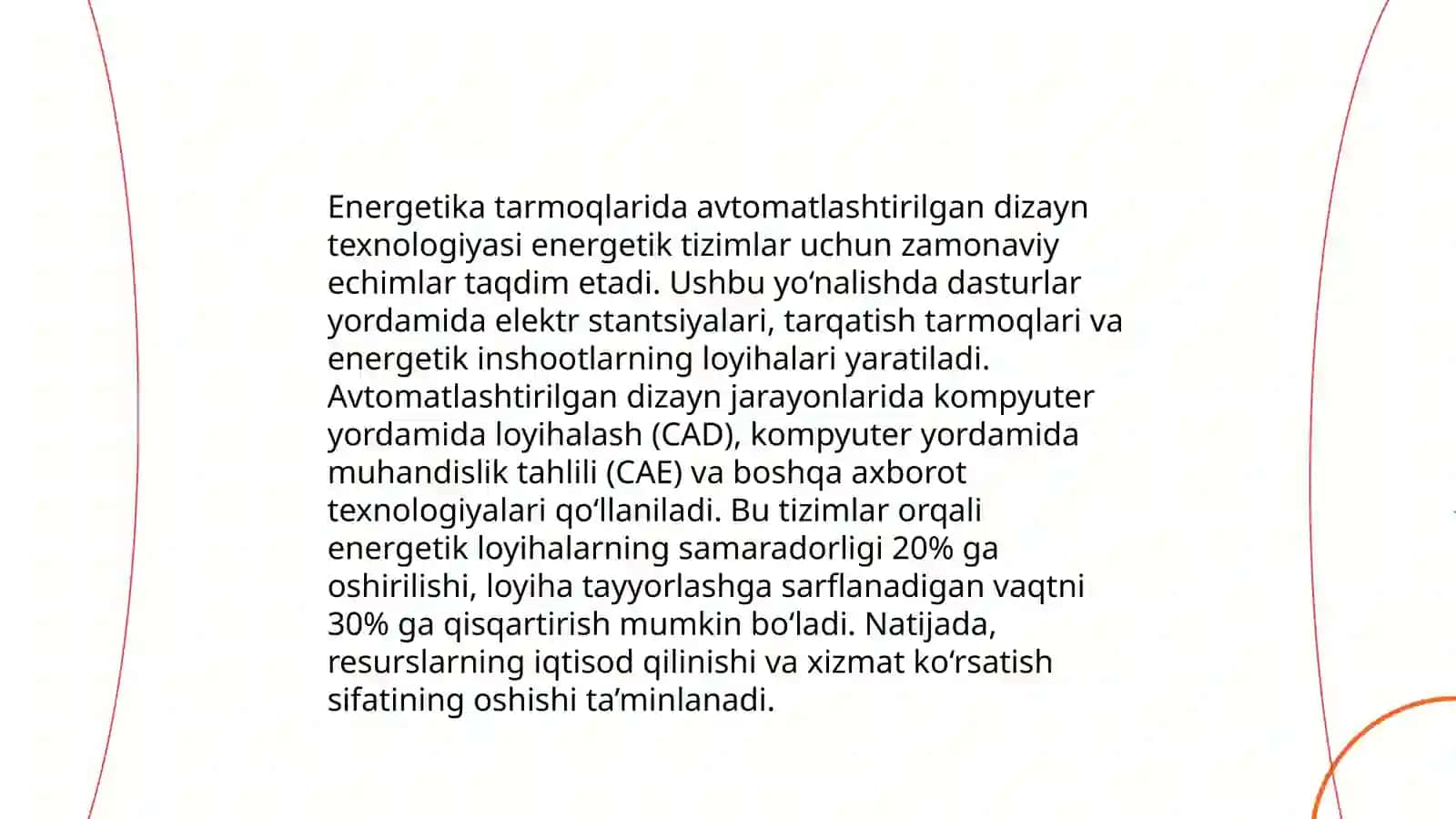 Avtomatlashtirilgan loyihalash tizimlarini Mexanika, Energetika, Elektronika, Geologiya, Mashinasozlik va boshqa sohalarda qoʻllash 4