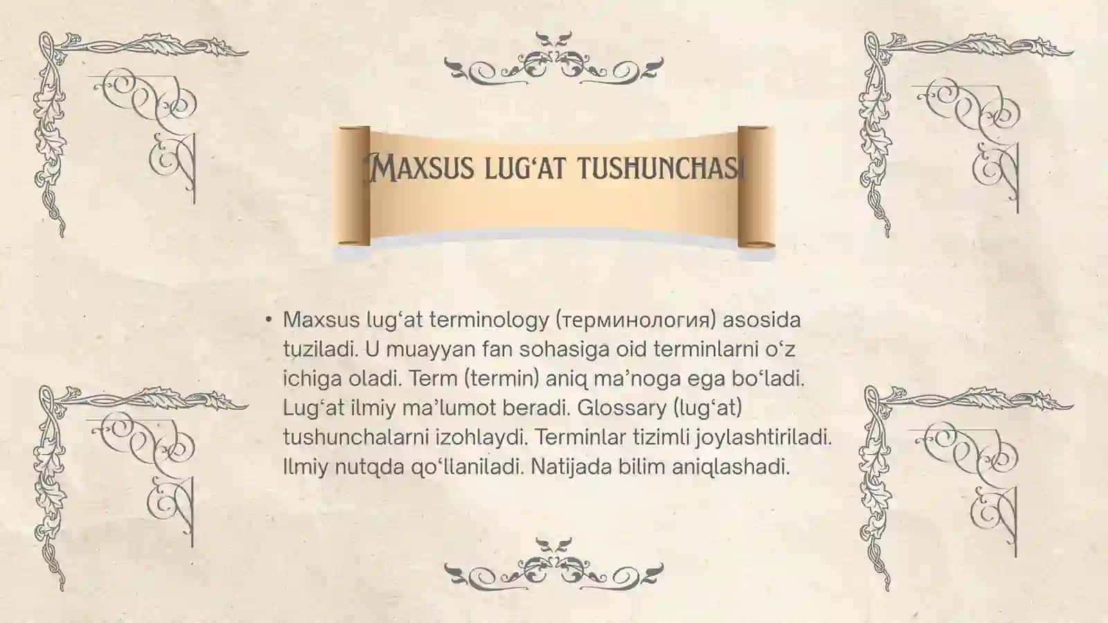Maxsus lug‘atlar yaratish 4