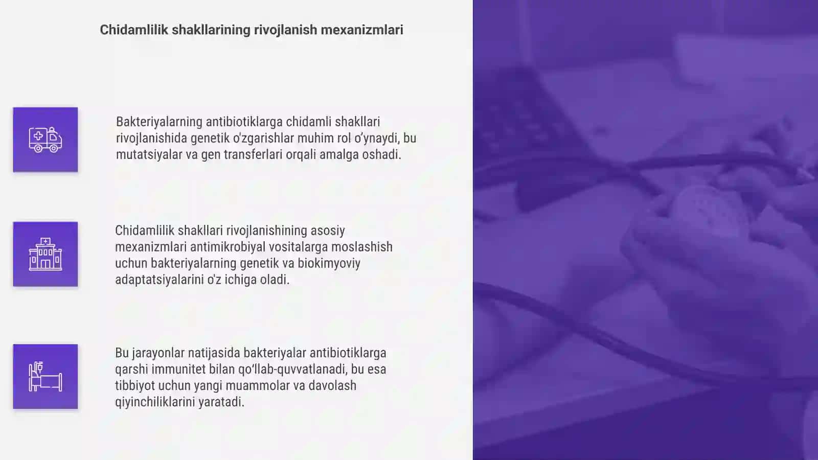 Bakteriyalarning antibiotiklarga chidamli shakllarini paydo boʻlish mexanizmlari 4