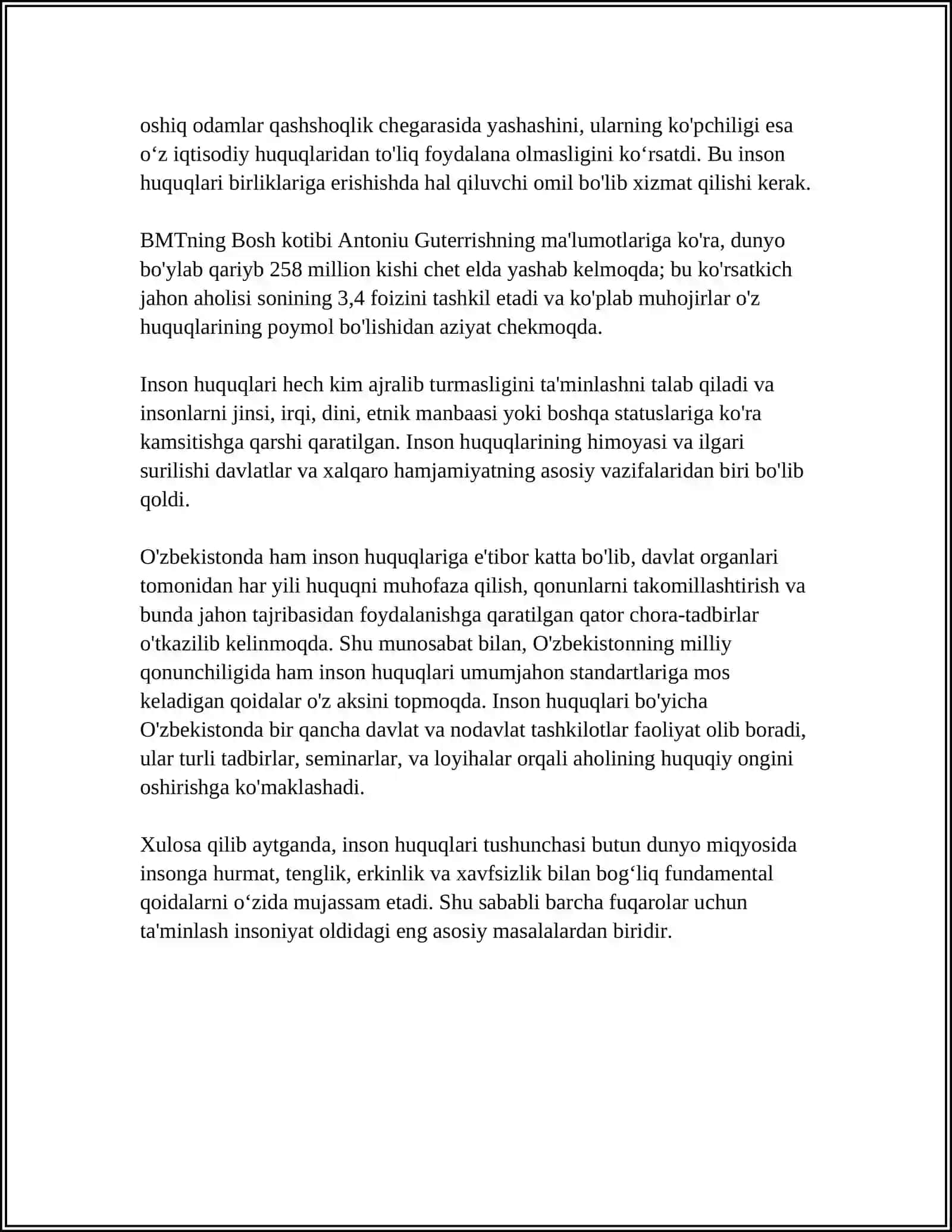 ISLOMDA INSON HUQUQ VA ERKINLIKLARINI TA’MINLANISHINING OʻZIGA XOS JIHATLARI 4