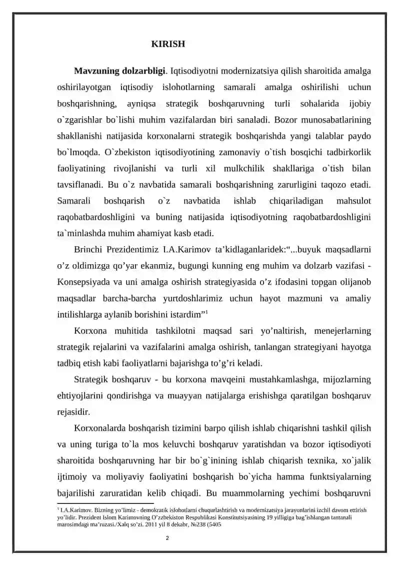Strategik boshqaruv - Strategiya yaratishning vazifalari 4