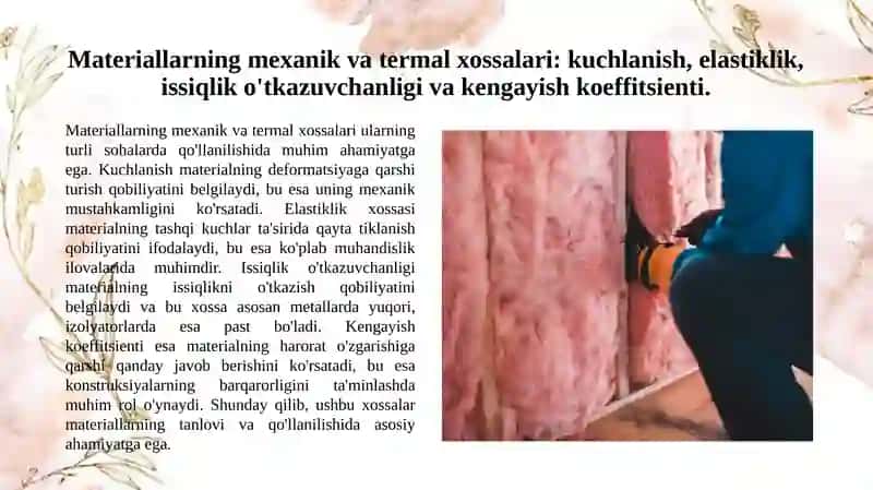 Xomashyo, material va mahsulotlarning asosiy xossalari 4