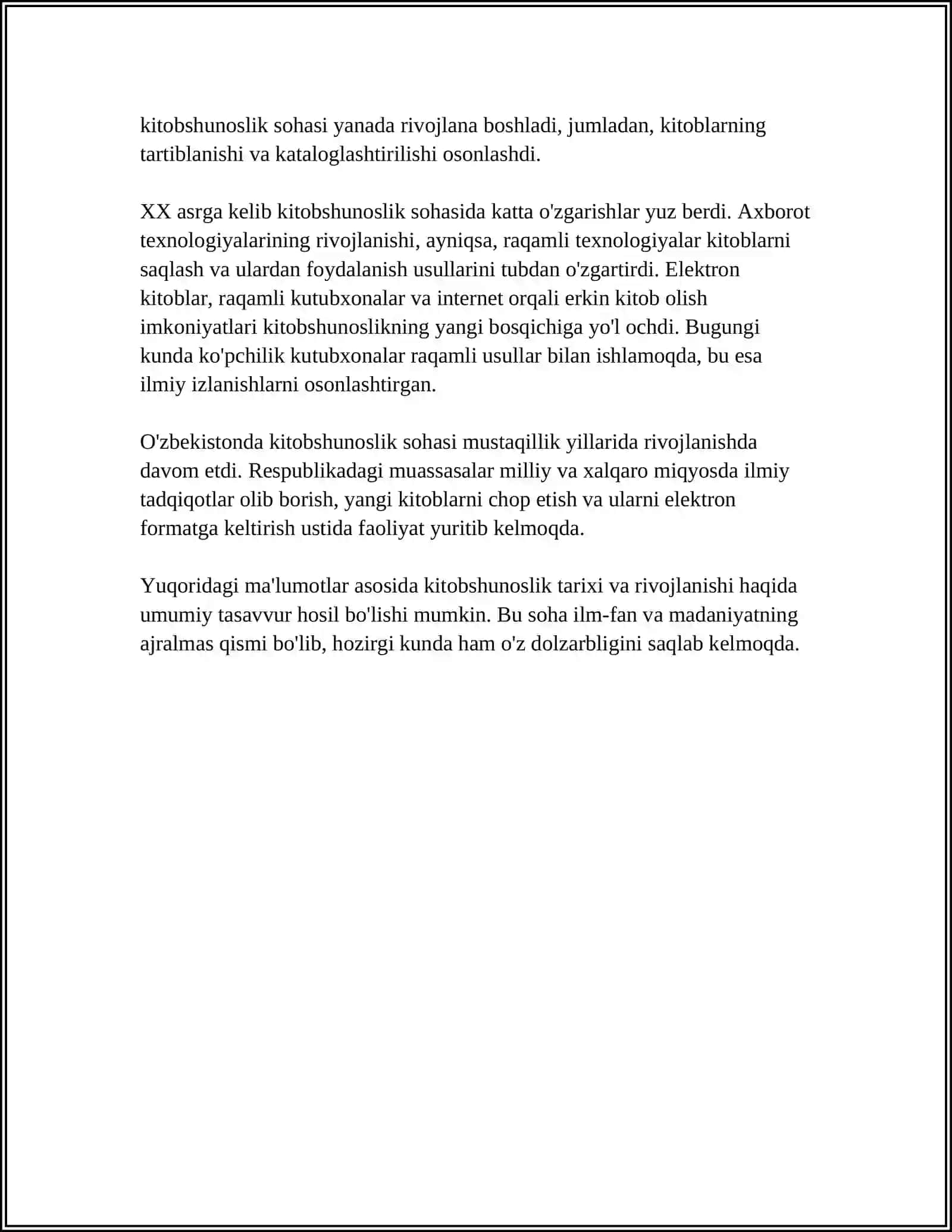 KITOB VA KITOBAT ISHI TARIXI KITOBSHUNOSLIKNING TARIXIY TIPOLOGIK TADQIQOTINING OBYEKTI VA PREDMETI 4