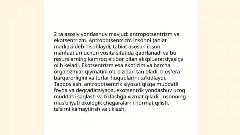Ekologik falsafa va insoniyatning tabiat oldidagi masʼuliyati 4