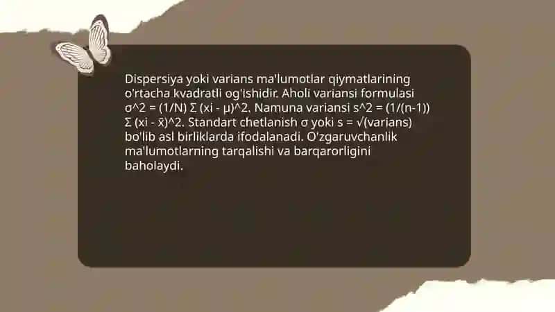 Dispertsion tahlil 4