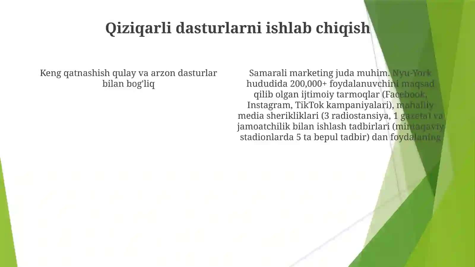 Ommaviy sportni rivojlantirish bo'yicha strategik reja 4