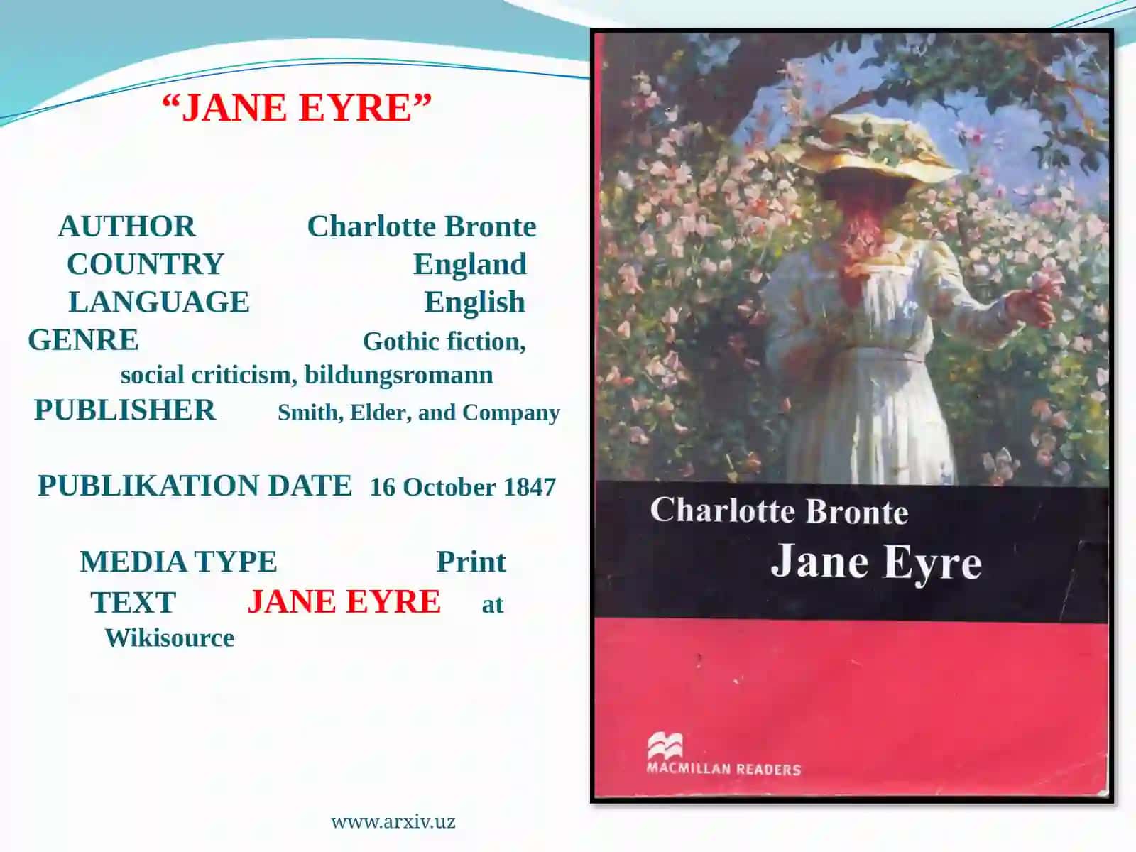 The plot and composition of “JANE EYRE” by Charlotte Bronte 4