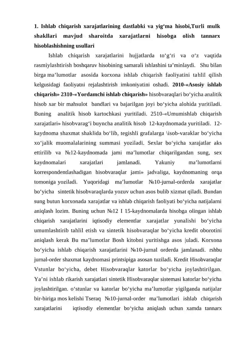 Tugallanmagan ishlab chiqarishlar xisobi 4