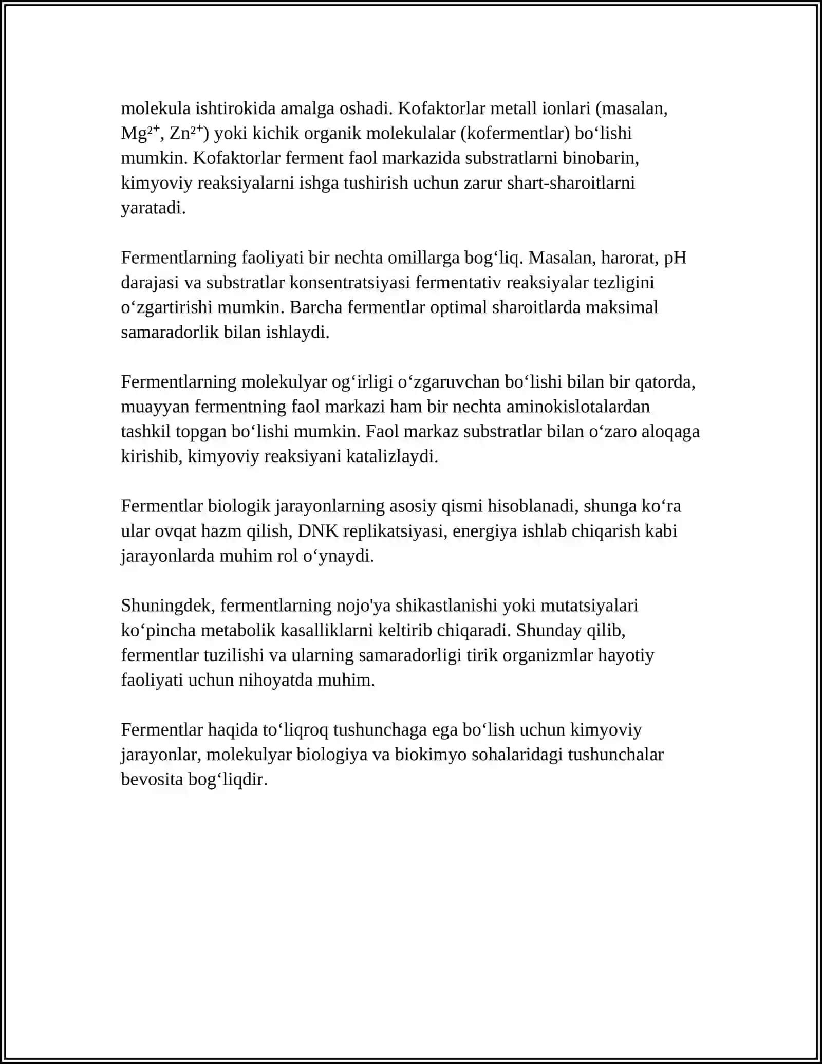 FERMENTLARNING TUZILISHI VA SPETSIFIKLIGI. ALLOSTERIK FERMENTLAR. RUBISKO (RIBULOZA-1,5-BIFOSFAT KARBOKSILAZA/OKSIGENAZA) FERMENTI 4