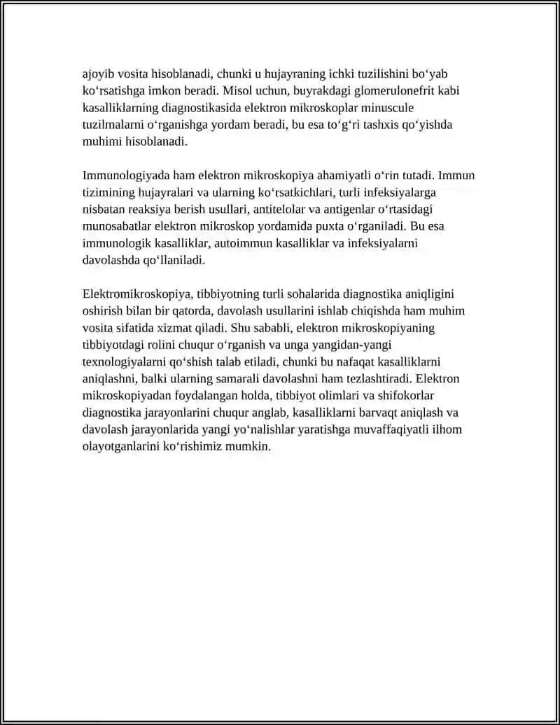 Elektron Mikroskopiya Usullarining Tibbiyotdagi Ahamiyati 4