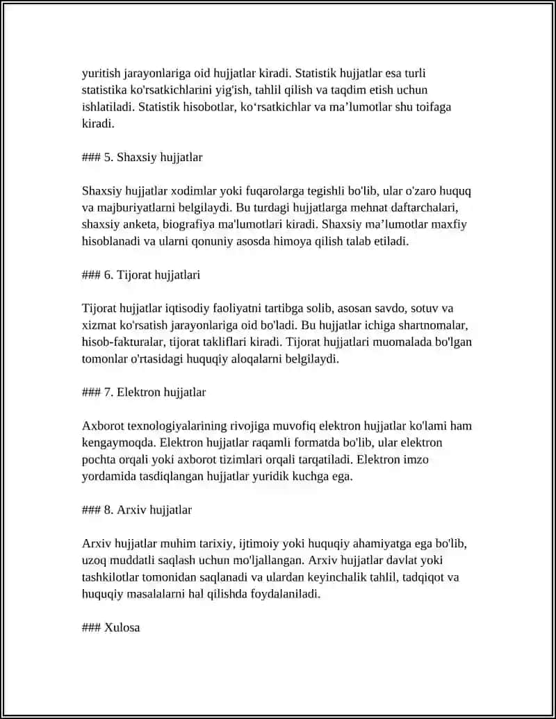 OʻZBEK TILIDA ISH YURITISH HUJJATLARI 4