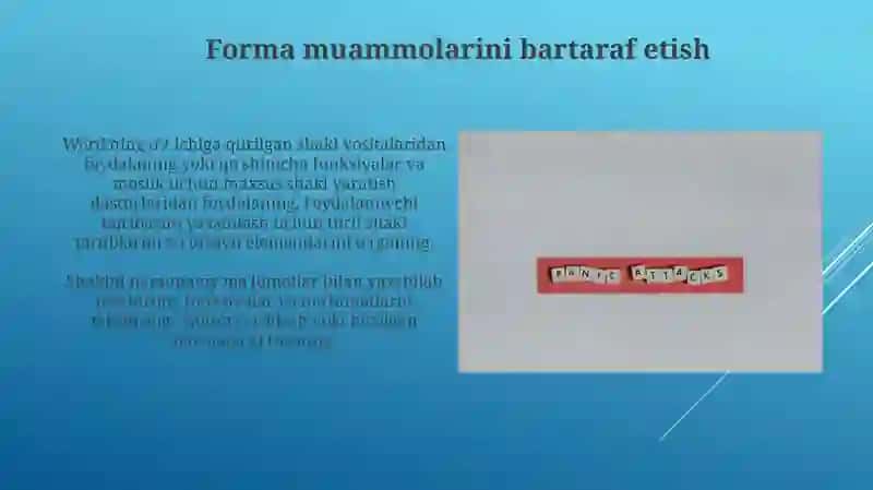 Kengaytirilgan shakl xususiyatlari 4