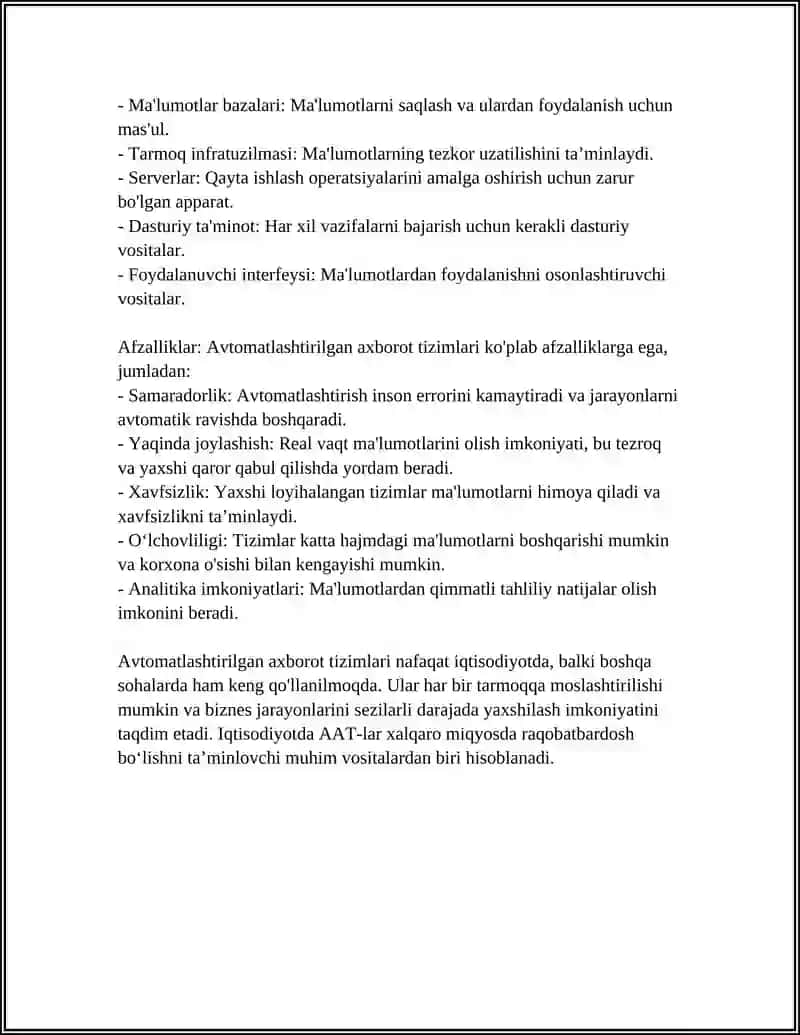 IQTISODIYOTDA AVTOMATLASHTIRILGAN AXBOROT TIZIMLARI 4