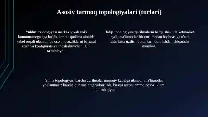 Tarmoq topologiyalari 4