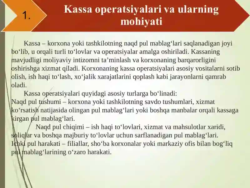 Kassa operatsiyalari hisobi 4