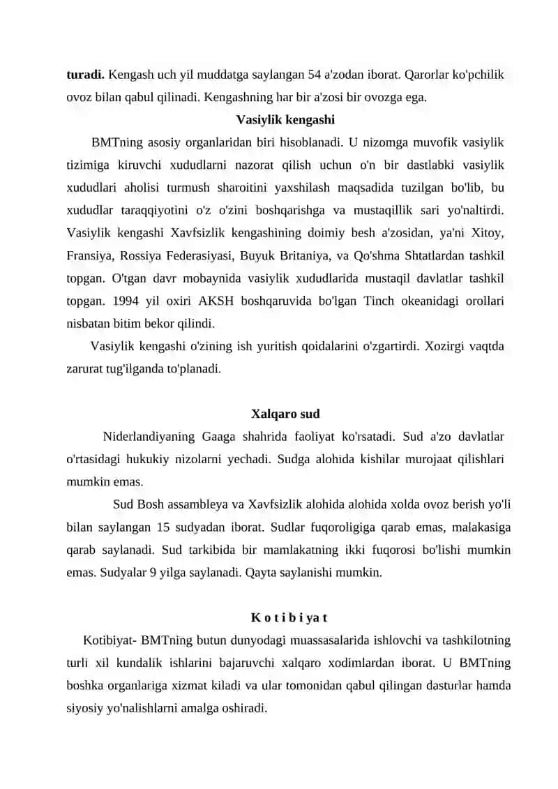 MUSTAQIL O'ZBEKISTONNING BMT GA QABUL QILINISHI VA UNING XALQARO AHAMIYATI 4