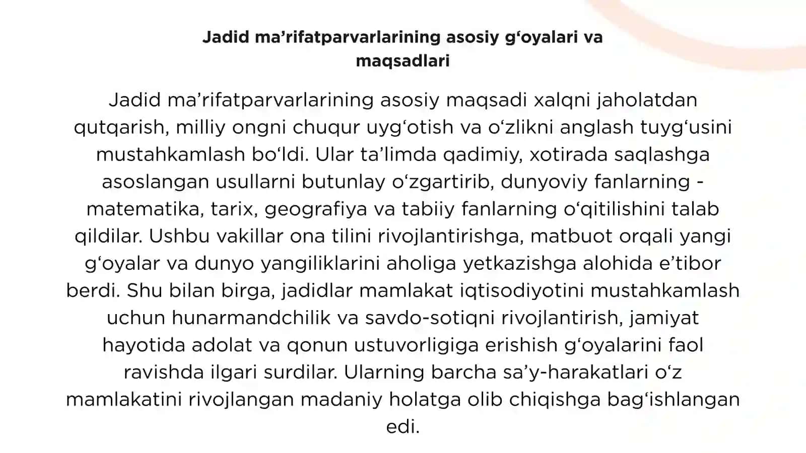 Jadid ma’rifatparvarlarining o‘lka ijtimoiy-ma’naviy hayotida tutgan o‘rni 4