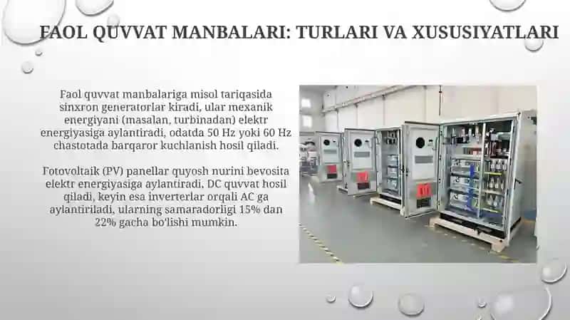 Aktiv va reaktiv quvvat manblari 4