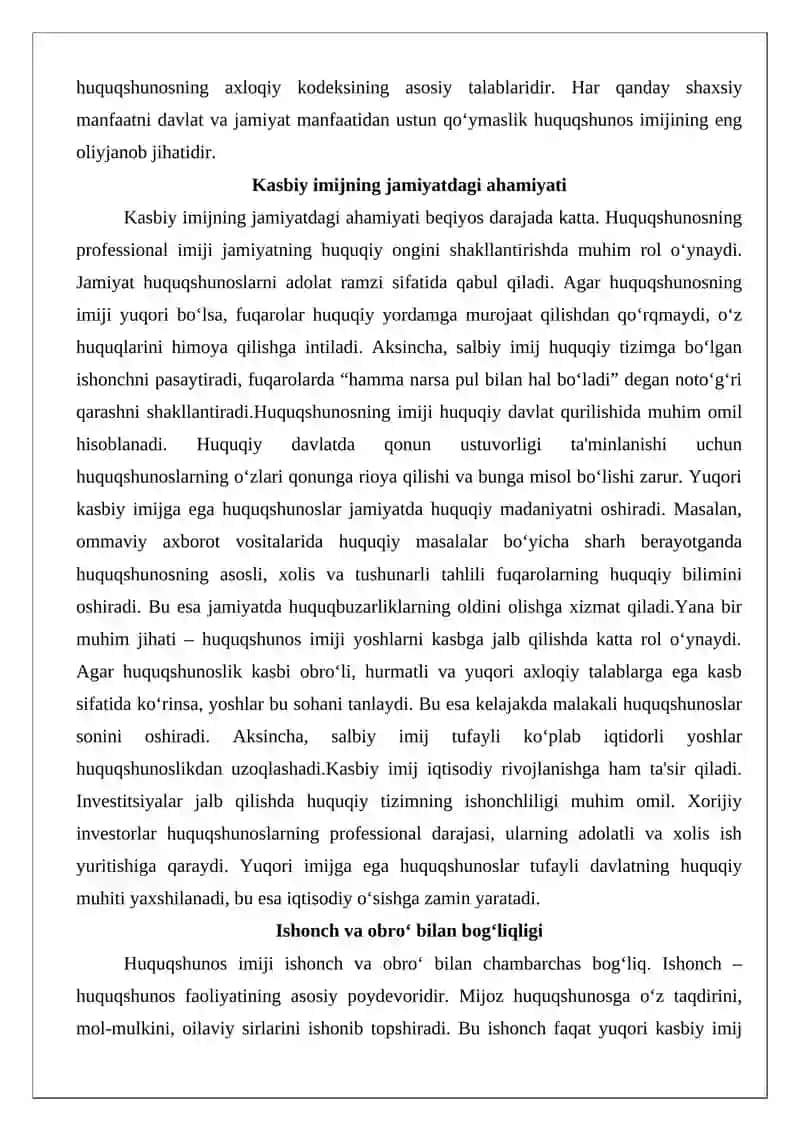 Huquqshunos Faoliyati Imij Tushunchalari 4