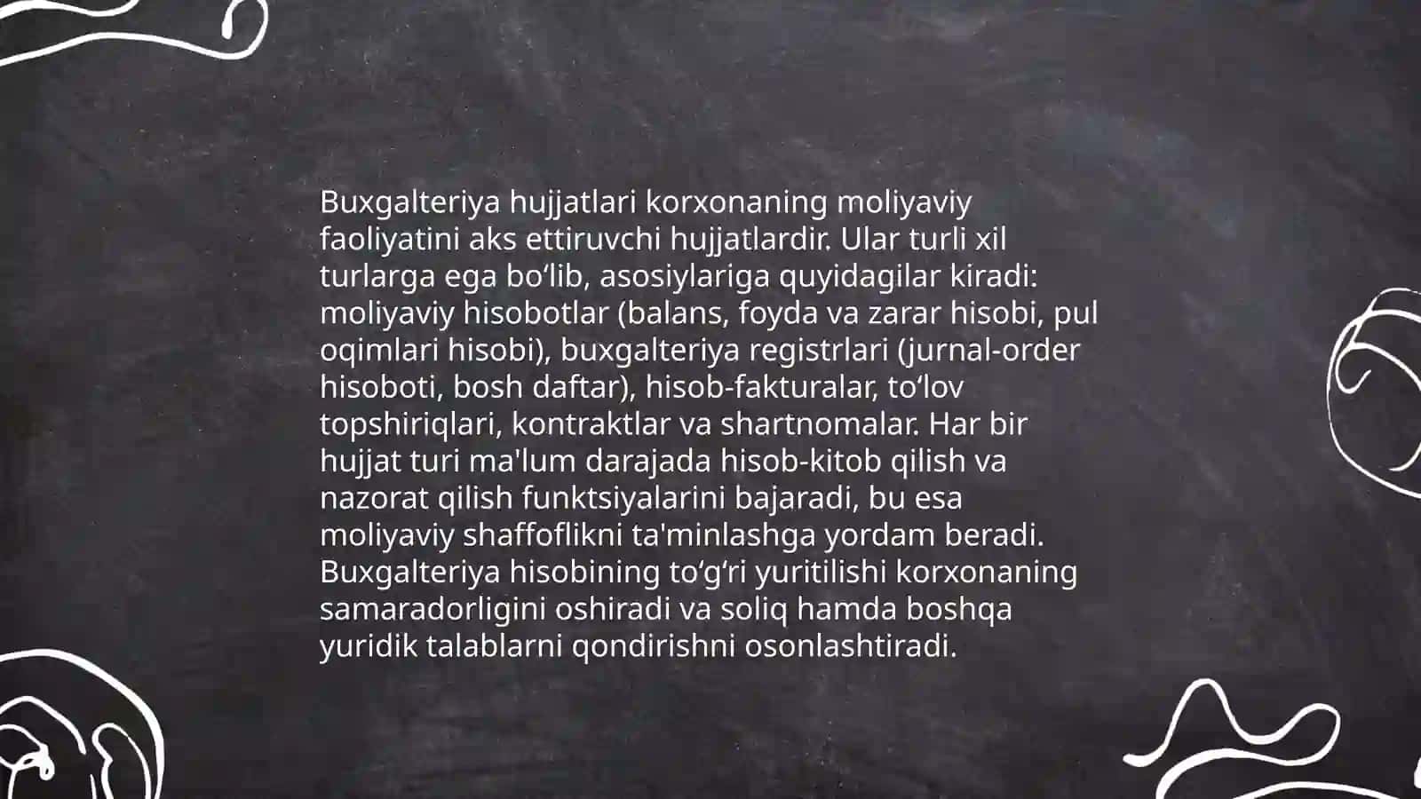 Dastlabki buxgalteriya hujjatlari va ularning roli 4