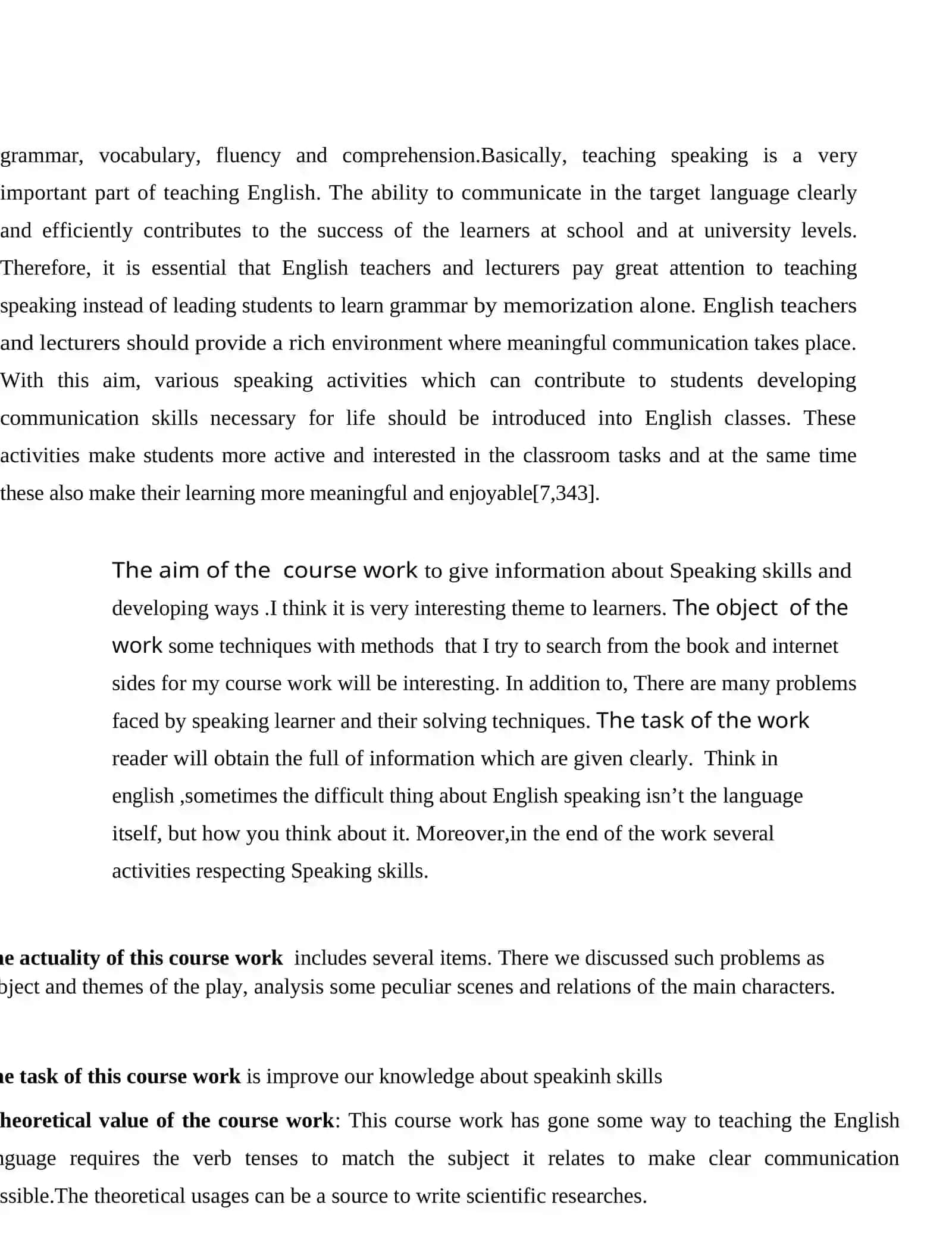 Course Work on Improving Speaking Skills 4