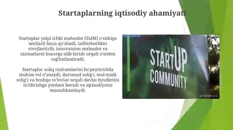 Startaplar va ularning iqtisodiy roli 4