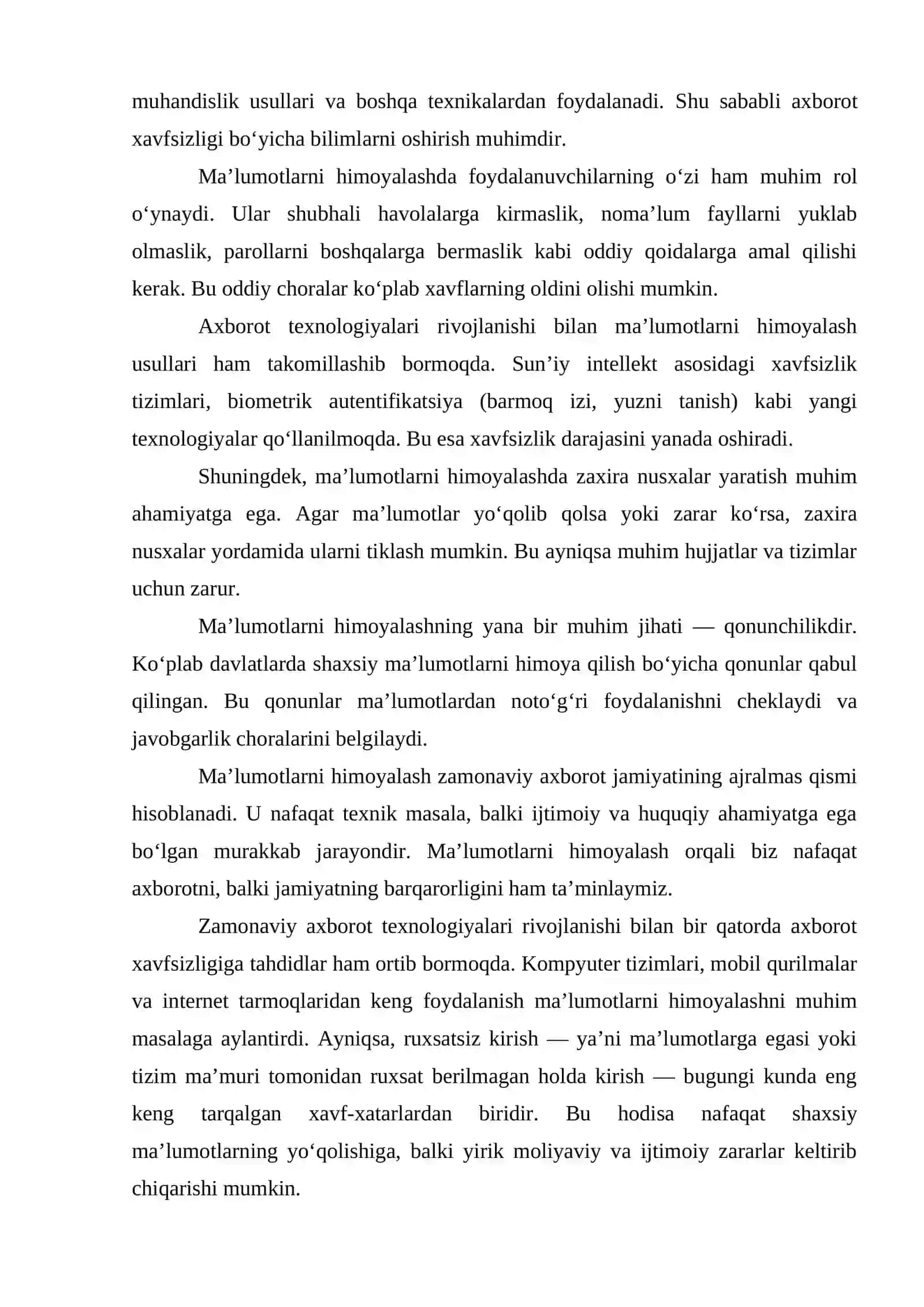 MA’LUMOTLARGA RUXSATSIZ KIRISHDAN HIMOYA QILISH ILOVALARI 4