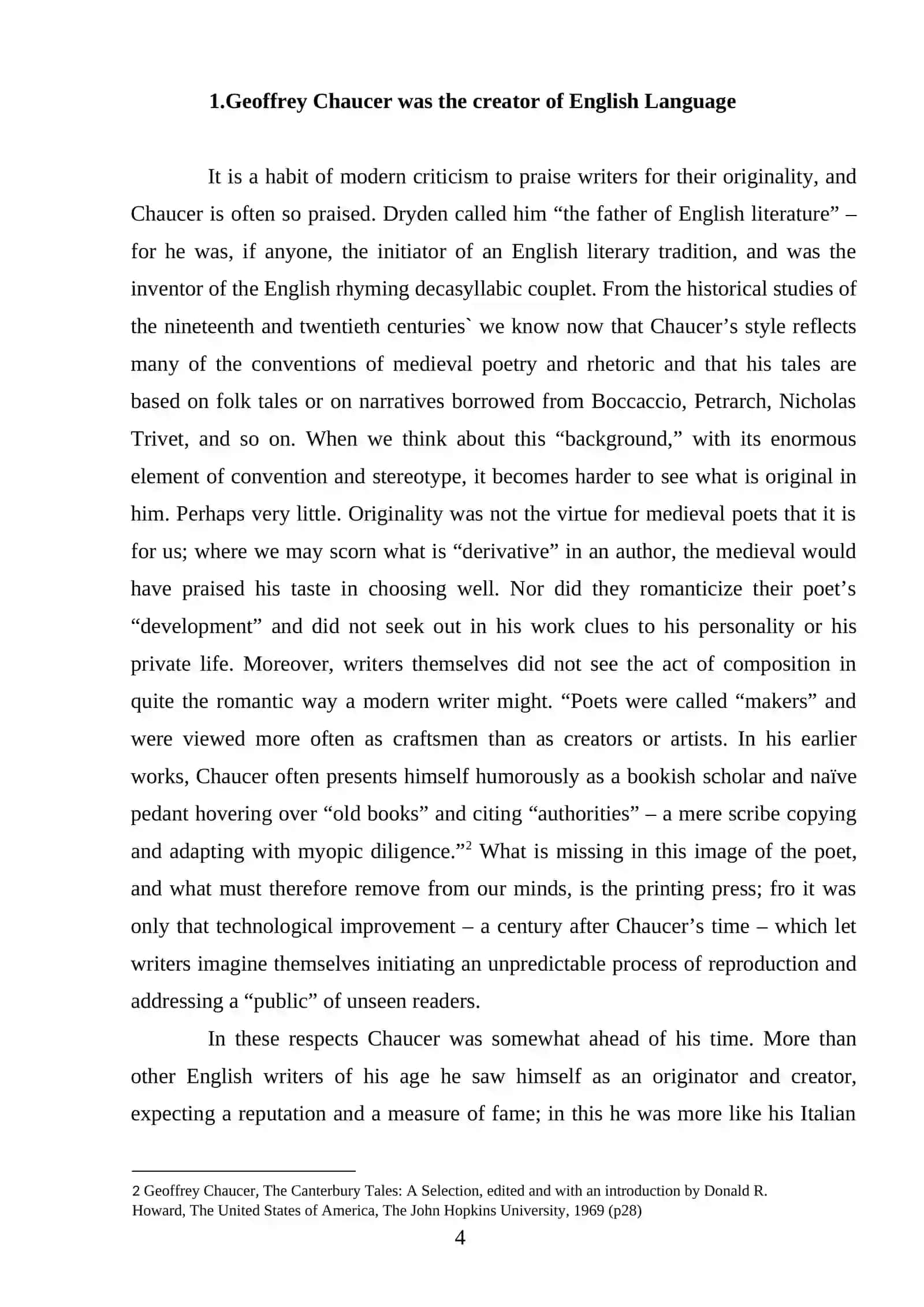 TEHEME: GEOFFREY CHAUCER'S THE COLLECTION OF STORES “THE CANTERBURY TALES” IN THE MIDDLE ENGLISH (1343 – 1400) 4