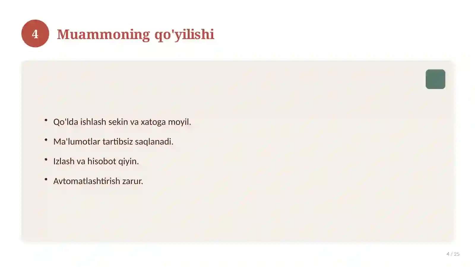 "C++ tilida ifodalar va operatorlar bilan ishlash" 4