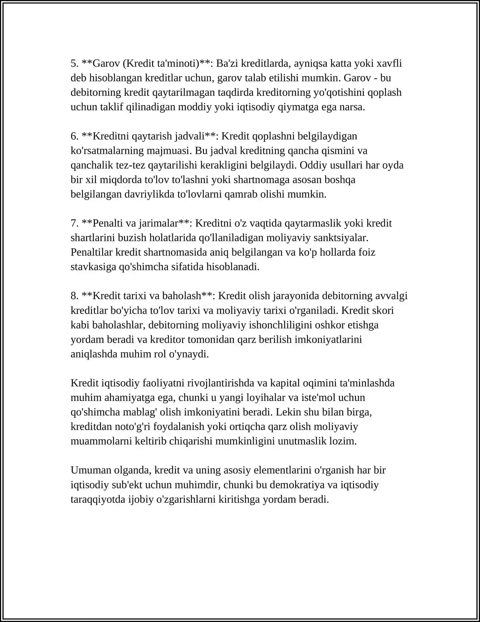 KREDIT TIZIMINING ELEMENTLARI 4