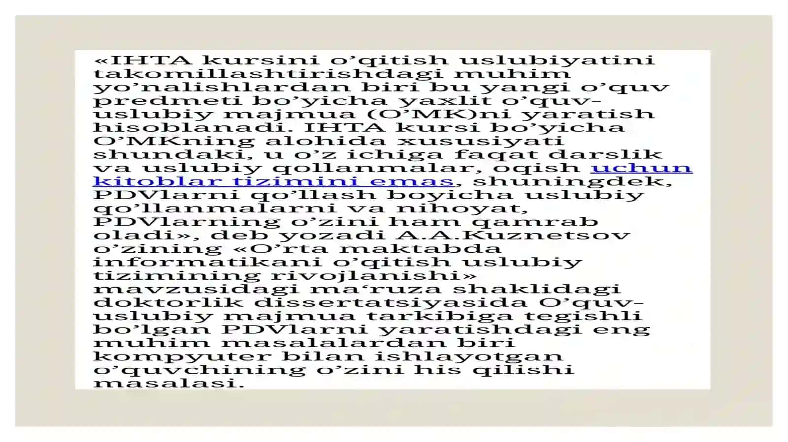 Pedagogik dasturiy vositalar yaratishga qoʻyiladigan talablar 4