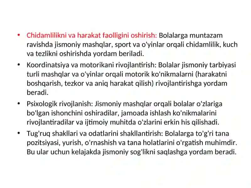 Bolalar jismoniy tarbiyasi 4