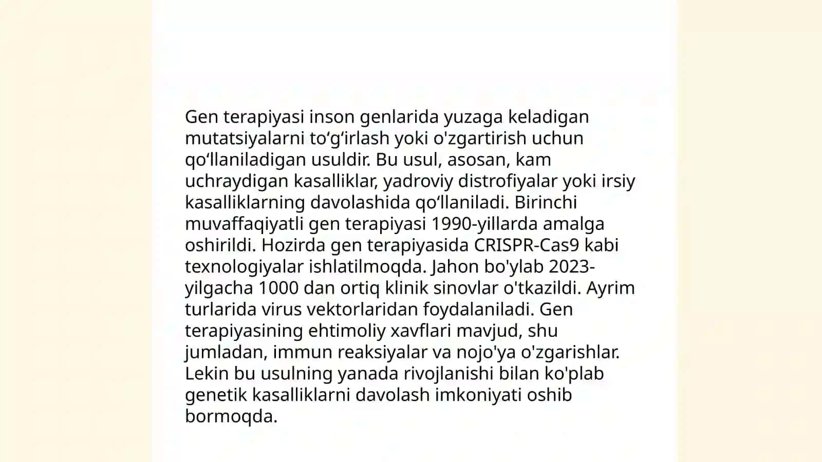 Gen injeneriyasi va uning tibbiyotda qoʻllanilishi 4