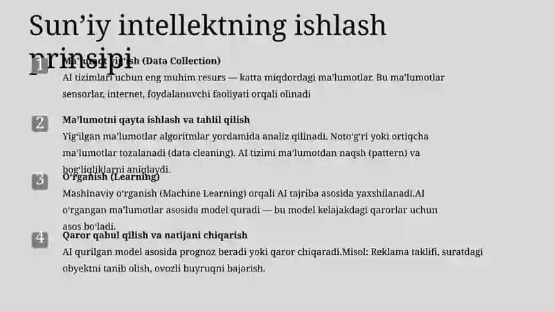 Suniy intelekt AI 4