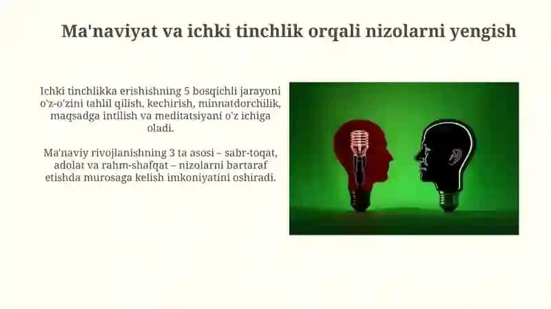 Sharq mutafakkirlarining konfliktlarni yuzaga kelish sabablari va ularni bartaraf etish 4