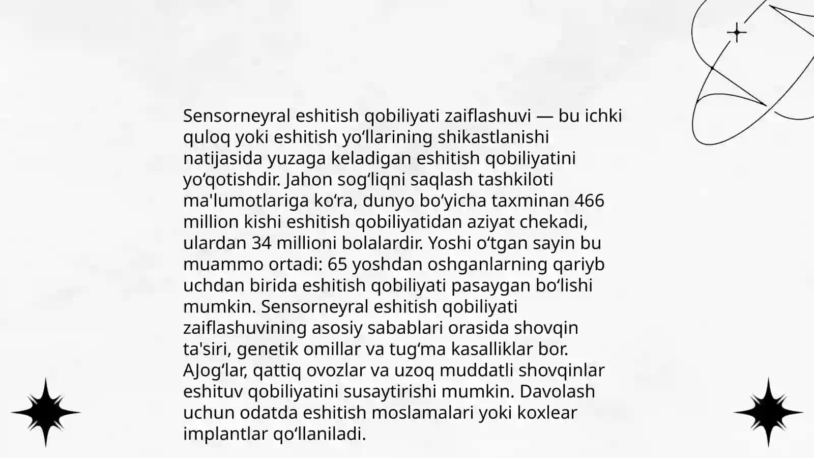Inson eshitish qobiliyatining asosiy patologiyasi 4