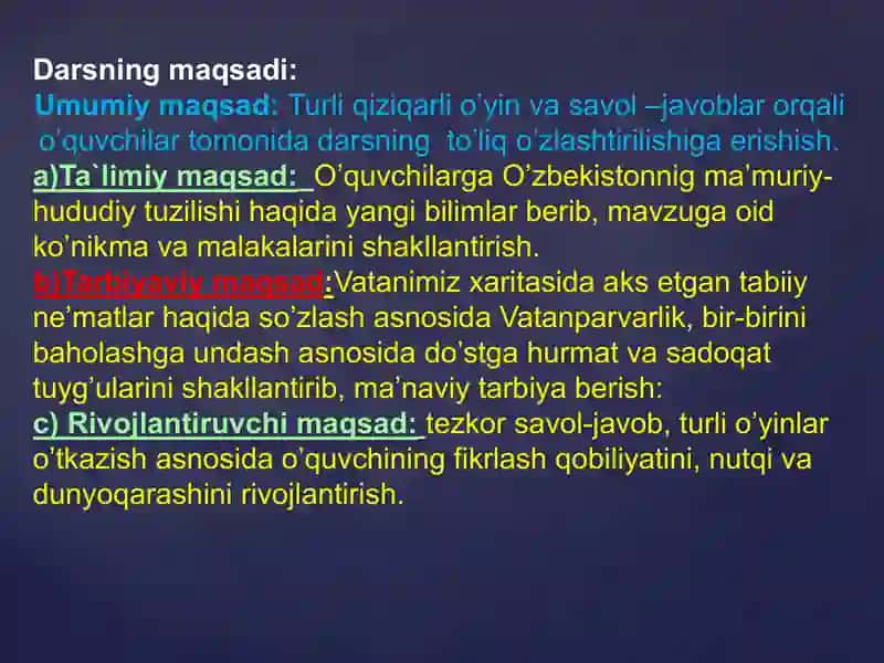 O'ZBEKISTON TABIIY SHAROITI VA TABIIY BOLIKLARI 4