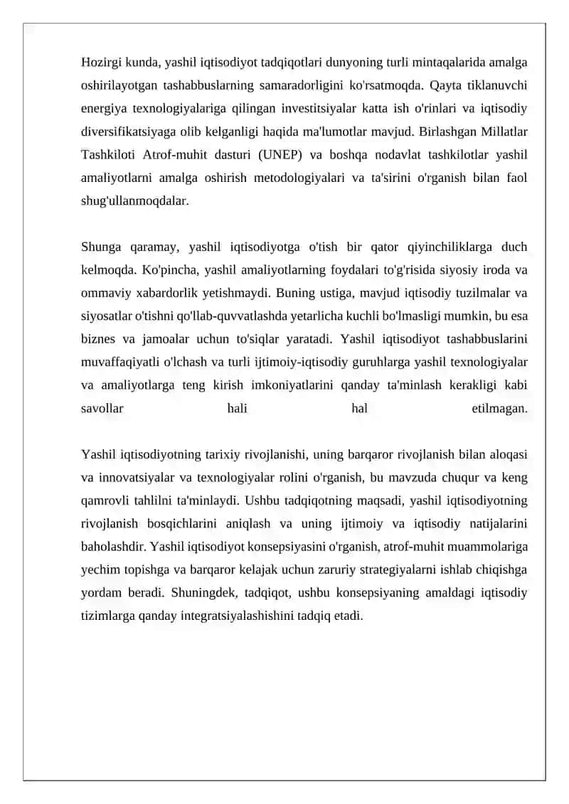 Yashil iqtisodiyotning tarixiy rivojlanishi 4