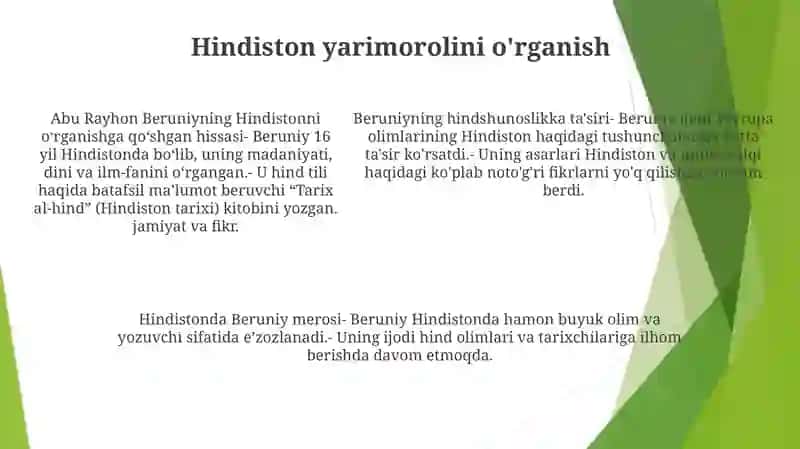 Abu Rayhon Beruniyning Jahon Ilm-Faniga QoʻShgan Hissasi 4
